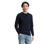 TOM TAILOR 202212 Strickpullover Crewneck Jersey para Hombre, Azul (13160 - Knitted Navy Melange), S