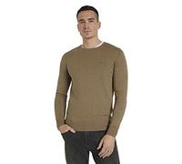 TOM TAILOR 202212 Strickpullover Crewneck Jersey para Hombre, Marrón (26322 - Active Tabacco Melange), XXL