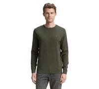 TOM TAILOR 202212 Strickpullover Crewneck Jersey para Hombre, Verde (24244 - Colored Forest Green Melange), L