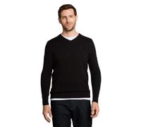 TOM TAILOR 202212 Strickpullover V-Ausschnitt Jersey básico para Hombre, Negro (29999 - Black), XL
