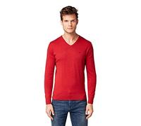 TOM TAILOR 202212 Strickpullover V-Ausschnitt Jersey básico para Hombre, Rojo (14823 - Lumberjack Red Melange), M