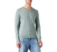 TOM TAILOR 202212 Strickpullover V-Ausschnitt Jersey básico para Hombre, Verde (28732 - Dark Smoke Green Melange), 3XL