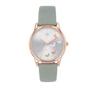 Tom Tailor 2100722 - Reloj de Pulsera de Piel sintética para Mujer, Impermeable, 3 Bares, diseño de Mariposa, Incluye Caja de Regalo