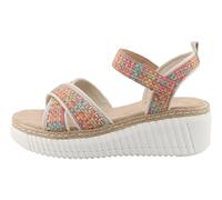 TOM TAILOR 9590240008, Sandalias con cuña Mujer, Orange Multi, 37 EU