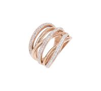 TOM TAILOR - Anillo para mujer de acero inoxidable - plateado - con cristal, Metal, Cristal