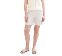 TOM TAILOR Bermudas Chinas para Mujer, 35729 Delicate Beige White Stripe, 32