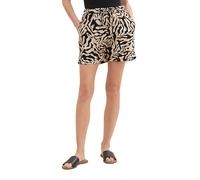 TOM TAILOR Bermudas holgadas para Mujer, 35305 - Diseño de árbol de Palma de Corte Negro, 32
