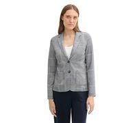 TOM TAILOR Blazer de Cuadros para Mujer, 36217 - Navy Blue Check, XXL