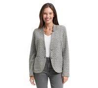 TOM TAILOR Blazer para Mujer, 39179 - Estructura Argyle Blanca y Negra, M