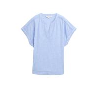 TOM TAILOR Blusa azul claro / blanco S azul claro / blanco