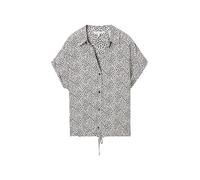 TOM TAILOR Blusa de Manga Corta con Estampado de Mujer 1043196, 35891 - Diseño de Lunares Marinos orgánicos, 40