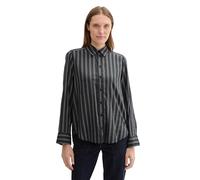 TOM TAILOR Blusa Tipo Camisa para Mujer con Estampado, 36552 - Cuadros Azul Marino contemporáneo, 38
