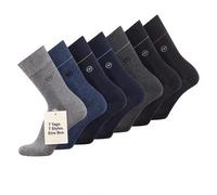 TOM TAILOR Calcetines de algodón para el día a día y el tiempo libre, 7 unidades, gris, 39-42