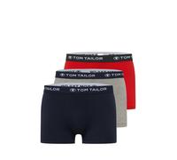 TOM TAILOR Calzoncillo boxer azul oscuro / gris moteado / rojo / blanco XL azul oscuro / gris moteado / rojo / blanco