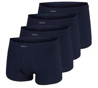 TOM TAILOR Calzoncillos tipo bóxer para hombre, paquete de 4 unidades, de algodón natural, 4 x azul marino, M