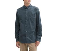 Tom Tailor Camisa de hombre manga larga con bolsillo. Azul índigo M