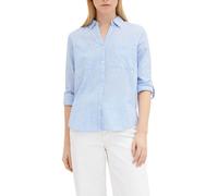 Tom Tailor Camisa de mujer de manga larga con cuello pico. Azul 44