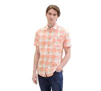 TOM TAILOR Camisa para Hombre, 35416 - Coral Multicol Structure Check, M