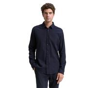 TOM TAILOR Camisa para Hombre, 38513 - Navy Tonal Squared Structure, M