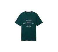 TOM Tailor Camiseta para Hombre con Logotipo Estampado de algodón, 10834 Deep Green Lake - Juego de Mesa [Importado de Alemania], S
