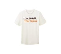 TOM TAILOR Camiseta arena / naranja / negro / offwhite XL EUR