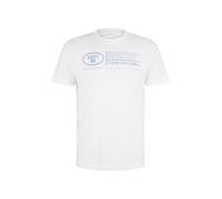 TOM TAILOR Camiseta azul ahumado / blanco M azul ahumado / blanco