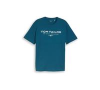 TOM TAILOR Camiseta azul oscuro / blanco L azul oscuro / blanco