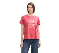 TOM TAILOR Camiseta básica para Mujer de algodón orgánico, 11016 - Berry Red, XL