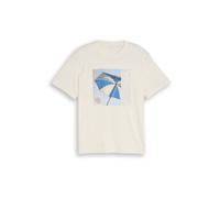 TOM TAILOR Camiseta crema / azul real / azul claro / blanco lana S crema / azul real / azul claro / blanco lana