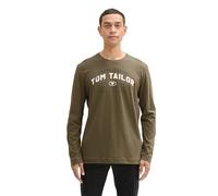 TOM TAILOR Camiseta de Manga Larga para Hombre, 11848 Jungle Soil Green, M