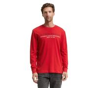 TOM TAILOR Camiseta de Manga Larga para Hombre, 12830 - Samba Red, S