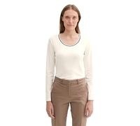 TOM TAILOR 1044910 Camiseta básica de Manga Larga, 10315 Whisper White-Juego de Mesa [Importado de Alemania], M Mujeres