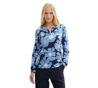 TOM TAILOR Camiseta de Mujer, 37195 - Diseño de Corte de Papel Azul Marino, XL