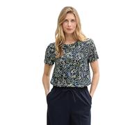 TOM TAILOR Camiseta de Mujer, 37369 - Multicolor Navy Dot Structure, M