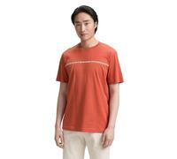 TOM Tailor Camiseta Estampada para Hombre 1037803, 38321 - Rust Red, M
