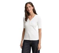TOM Tailor Camiseta Henley para Mujer con Estructura Acanalada, 10315 Whisper White - Juego de Mesa [Importado de Alemania], XXL