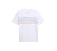 TOM TAILOR Camiseta marino / azul claro / cognac / blanco S marino / azul claro / cognac / blanco