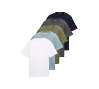 TOM TAILOR Camiseta marino / azul claro / gris / oliva / blanco L marino / azul claro / gris / oliva / blanco