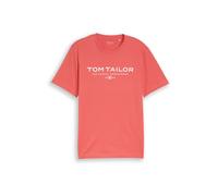 TOM TAILOR Camiseta melón / blanco L melón / blanco