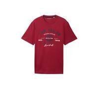 TOM TAILOR 1037735 Camiseta, 35930-Deep Red, L Hombres
