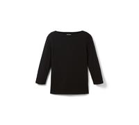 Camiseta básica de mujer TOM TAILOR con manga tres cuartos, Negro (14482-profundo negro), 3XL