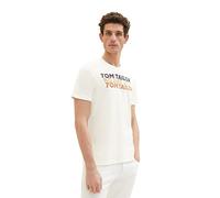 TOM TAILOR Camiseta para Hombre 1036426 10332-Off White, M, 10332 Off White, M