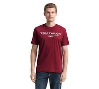 TOM TAILOR Camiseta para Hombre, 14155 - Cabarnet Burdeos Rojo, XL