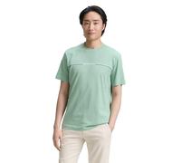TOM TAILOR Camiseta para Hombre con Estampado, 22577 - Dust Green, XL
