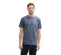 TOM TAILOR Camiseta para Hombre con Estampado Completo, 38054 - Diseño de número Azul Marino, XL