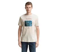 TOM TAILOR Camiseta para Hombre, Gardenia White 10348 - Juego de Mesa, L