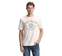 TOM TAILOR Camiseta para Hombre, Gardenia White 10348 - Juego de Mesa, M