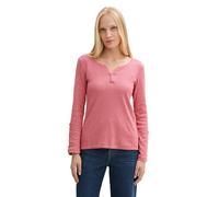 TOM TAILOR Camiseta para Mujer 1024036, 37445-Off White Red Small Stripe, S, 37445 - Rayas pequeñas de Color Blanco Roto y Rojo, S