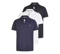 TOM TAILOR Camiseta Polo Hombre Manga Corta Algodón Regular Fit 3er Set-Pack
