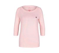 TOM TAILOR 1024035 Manga larga con rayas para Mujer, Rojo (26034 - White Peach Small Stripe), XS